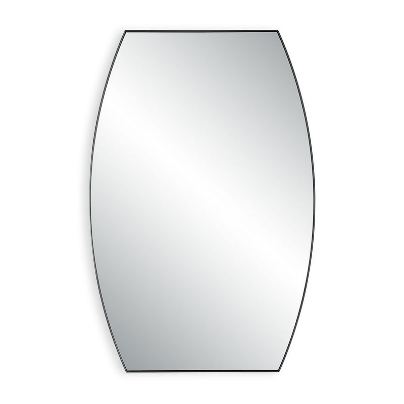 Mirvex Matte Black Mirror | Modern Convex Iron Frame Bathroom Vanity Mirror Mounted Vertical or Horizontal (24 in. W x 36 in. H x 2 in. D)