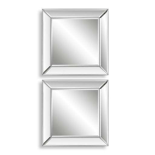Vistella Mirror Set of 2 | Modern Square Frameless Mirrors (22 in. W x 22 in. H x 1 in. D)