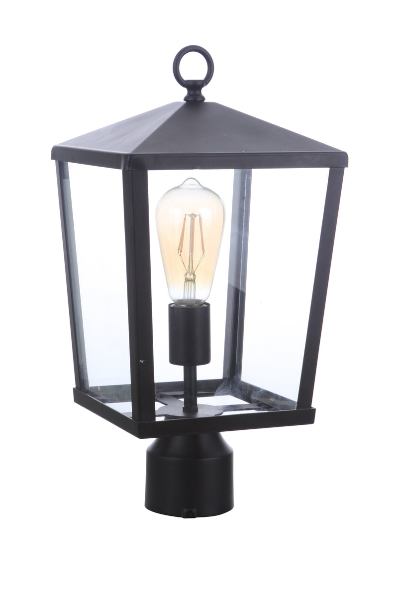 Craftmade ZA4615-MN Olsen 1 Light Medium Outdoor Post Lantern -Midnight - ALCOVE LIGHTING