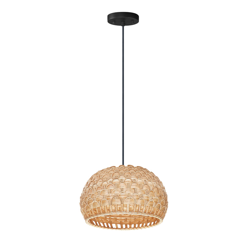 Maxim 14411NABK Tahiti 14" 1 Light Pendant | Black