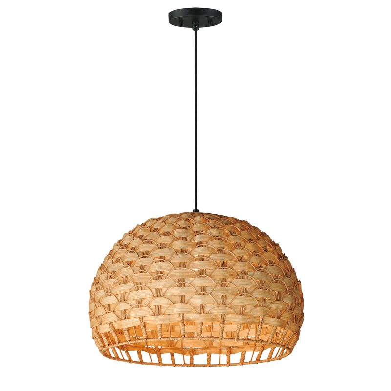 Maxim 14413NABK Tahiti 20" 1 Light Pendant | Black