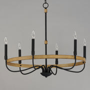 Maxim 14446DWBK Franklin 6 Light Chandelier | Driftwood / Black