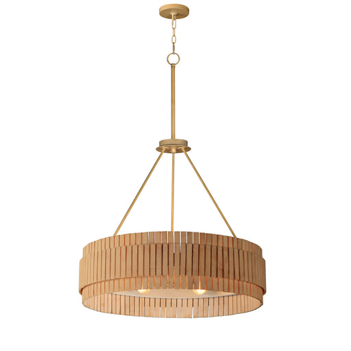 Maxim 14456NANAB Satori 6 Light Chandelier | Natural Aged Brass