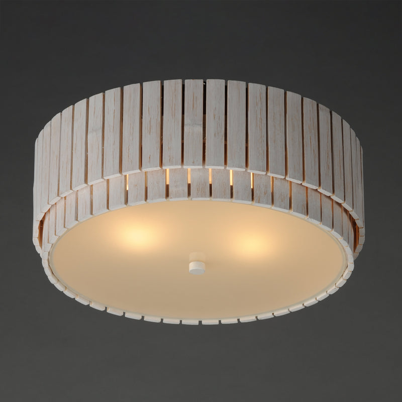 Maxim 14459WWTEC Satori 2 Light Flush Mount | Ecru