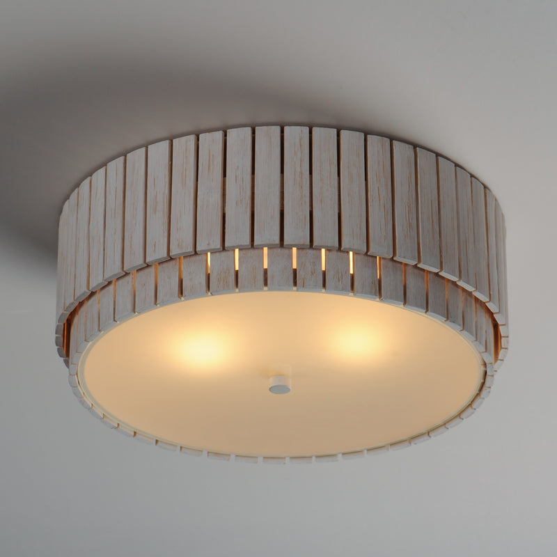 Maxim 14459WWTEC Satori 2 Light Flush Mount | Ecru