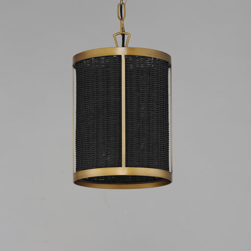 Maxim 14461BRNAB Rattan 1 Light Pendant | Natural Aged Brass