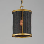 Maxim 14461BRNAB Rattan 1 Light Pendant | Natural Aged Brass
