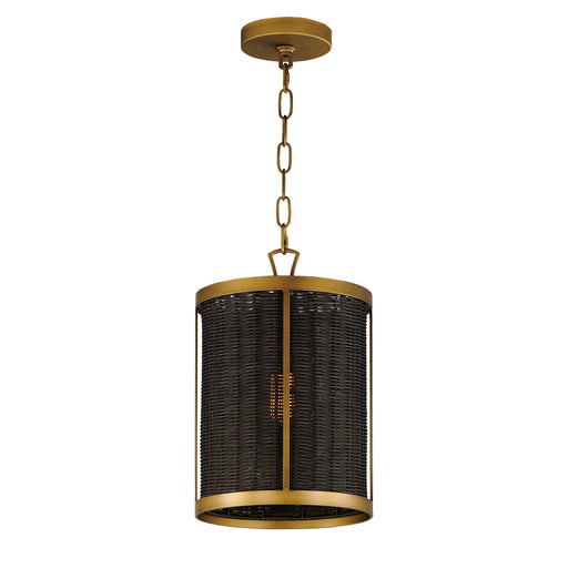 Maxim 14461BRNAB Rattan 1 Light Pendant | Natural Aged Brass