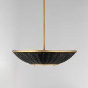 Maxim 14462BRNAB Rattan 20" 3 Light Pendant | Natural Aged Brass