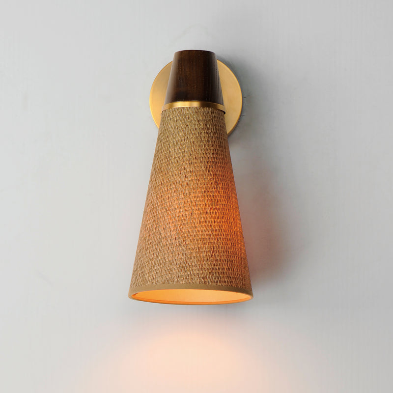 Maxim 14480GCNAB Sumatra 1 Light Sconce | Natural Aged Brass