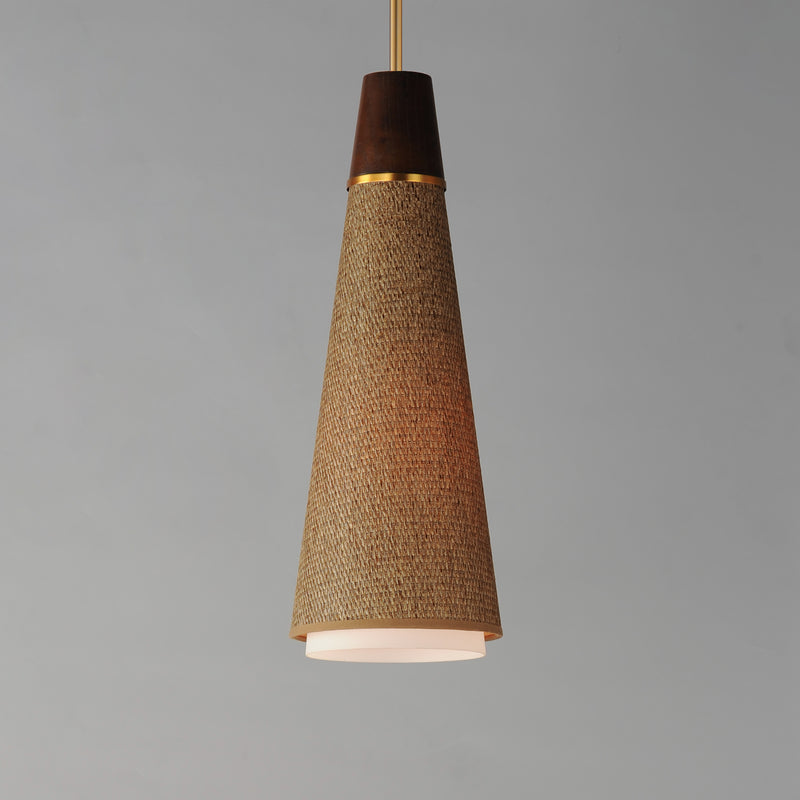Maxim 14481GCNAB Sumatra 1 Light Pendant | Natural Aged Brass