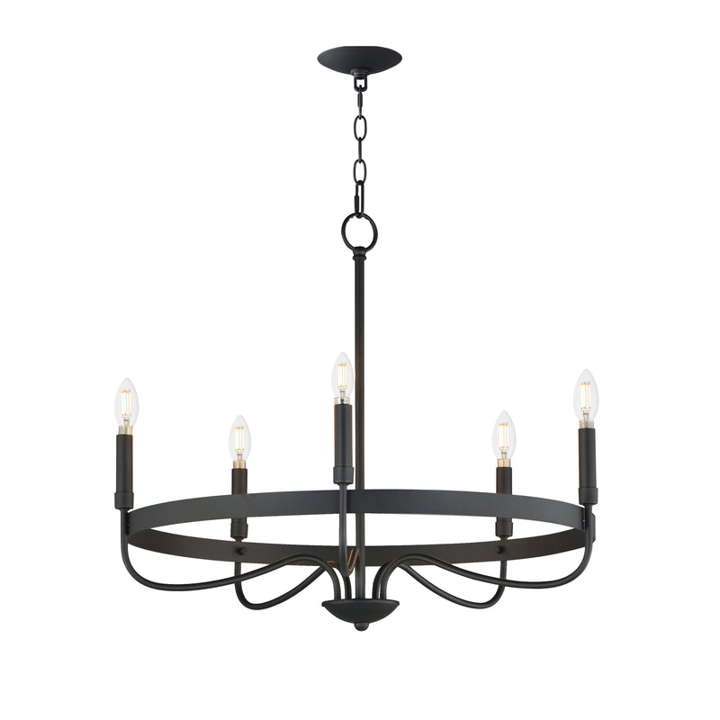 Maxim 14495BK Frankie 5 Light Chandelier | Black