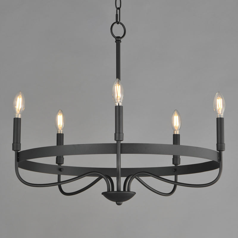 Maxim 14495BK Frankie 5 Light Chandelier | Black