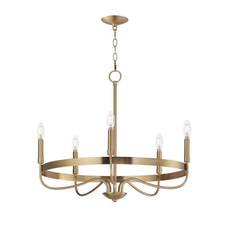 Maxim 14495HR Frankie 5 Light Chandelier | Heritage