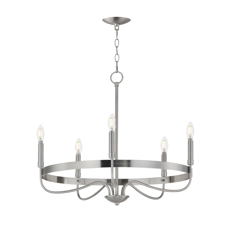 Maxim 14495SN Frankie 5 Light Chandelier | Satin Nickel