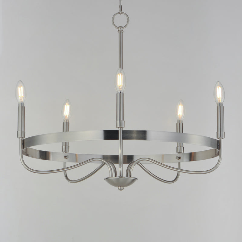 Maxim 14495SN Frankie 5 Light Chandelier | Satin Nickel
