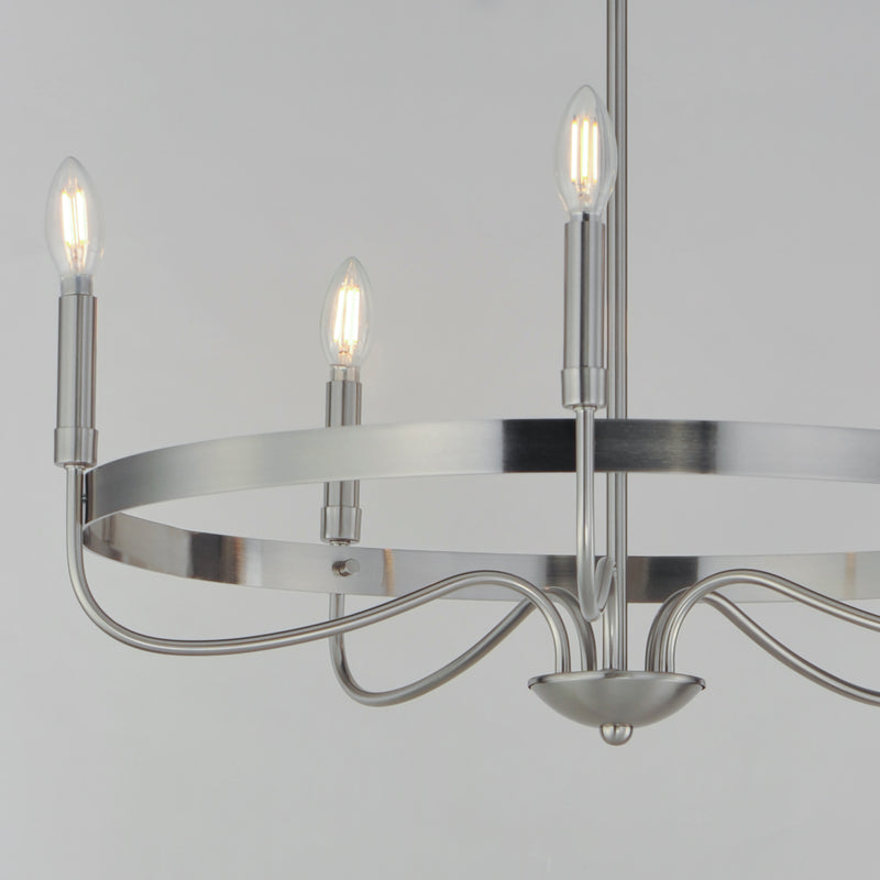 Maxim 14495SN Frankie 5 Light Chandelier | Satin Nickel