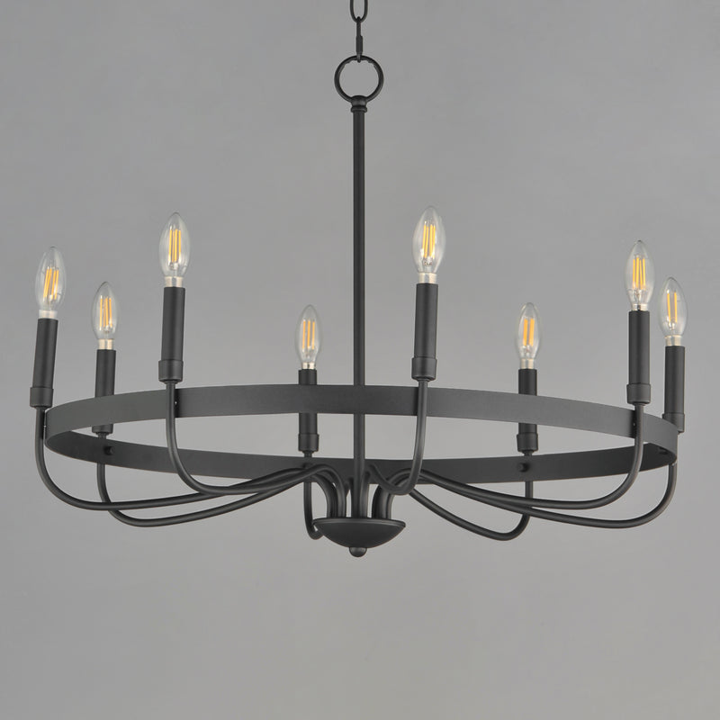 Maxim 14498BK Frankie 8 Light Chandelier | Black