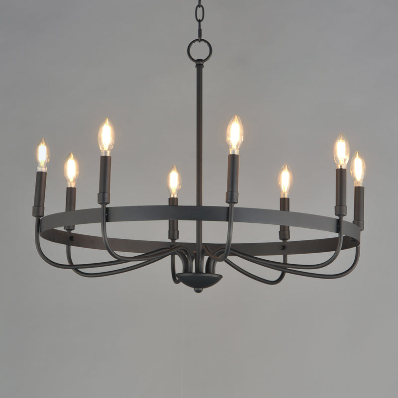 Maxim 14498BK Frankie 8 Light Chandelier | Black