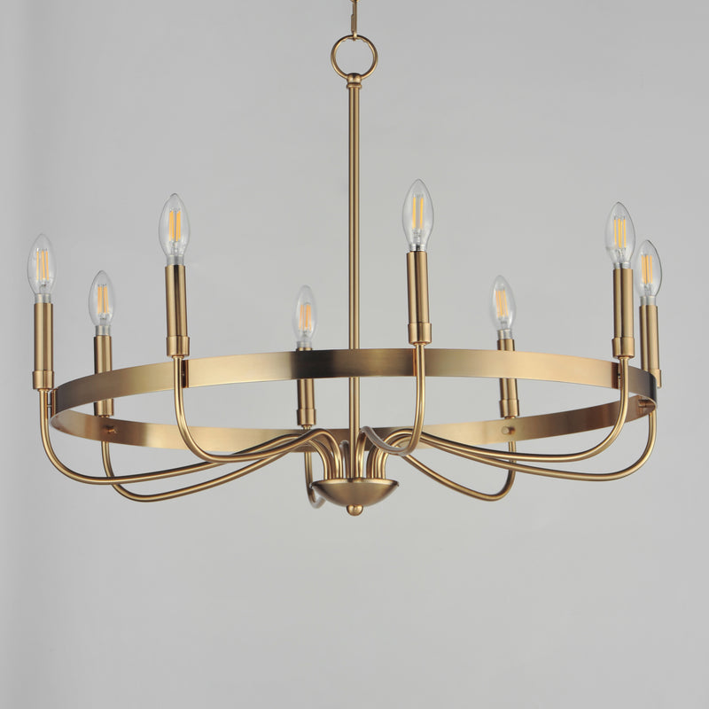 Maxim 14498HR Frankie 8 Light Chandelier | Heritage