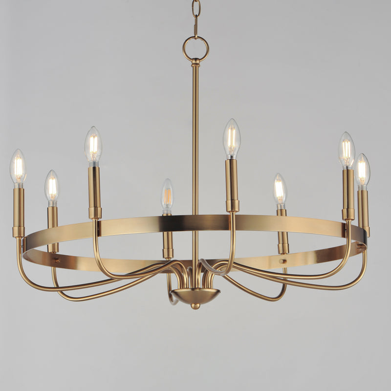 Maxim 14498HR Frankie 8 Light Chandelier | Heritage