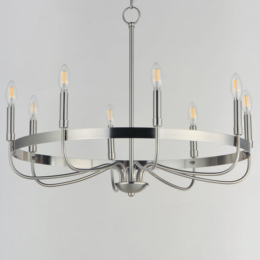 Maxim 14498SN Frankie 8 Light Chandelier | Satin Nickel