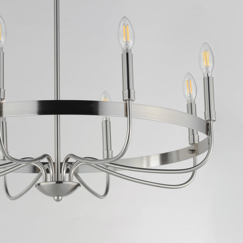Maxim 14498SN Frankie 8 Light Chandelier | Satin Nickel