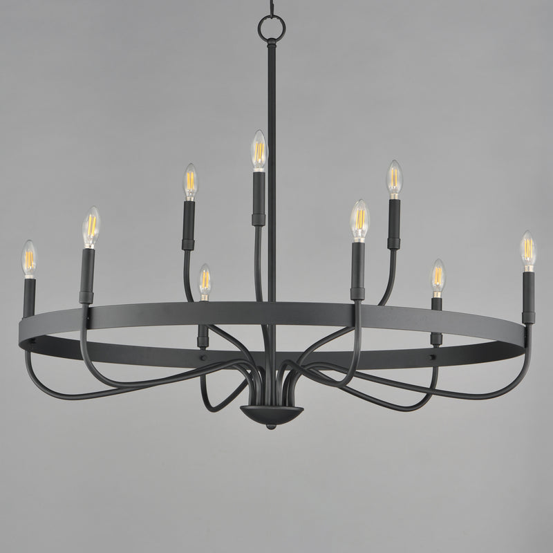 Maxim 14499BK Frankie 9 Light Chandelier | Black