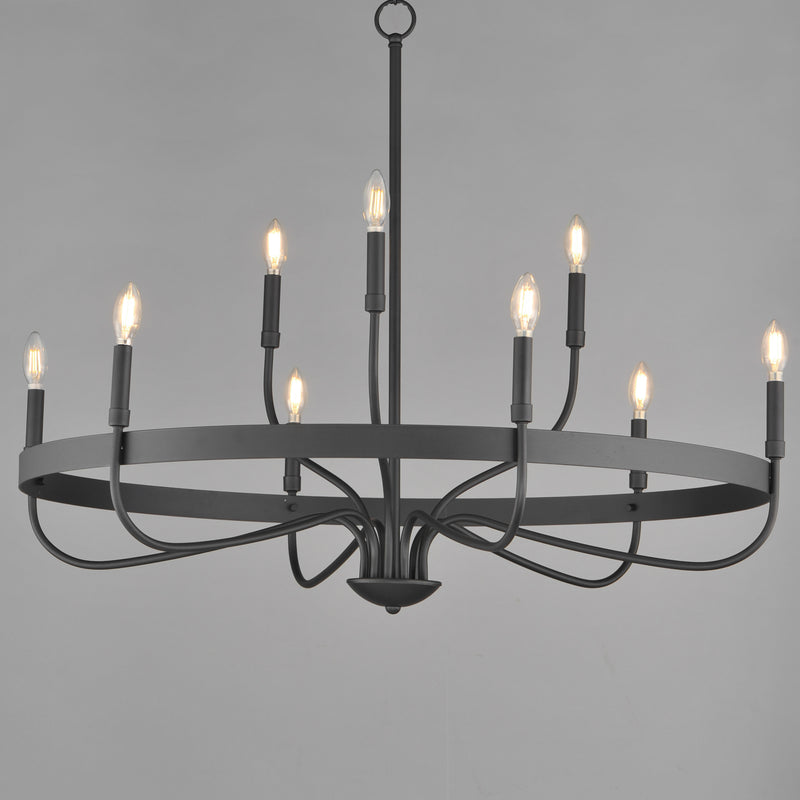 Maxim 14499BK Frankie 9 Light Chandelier | Black