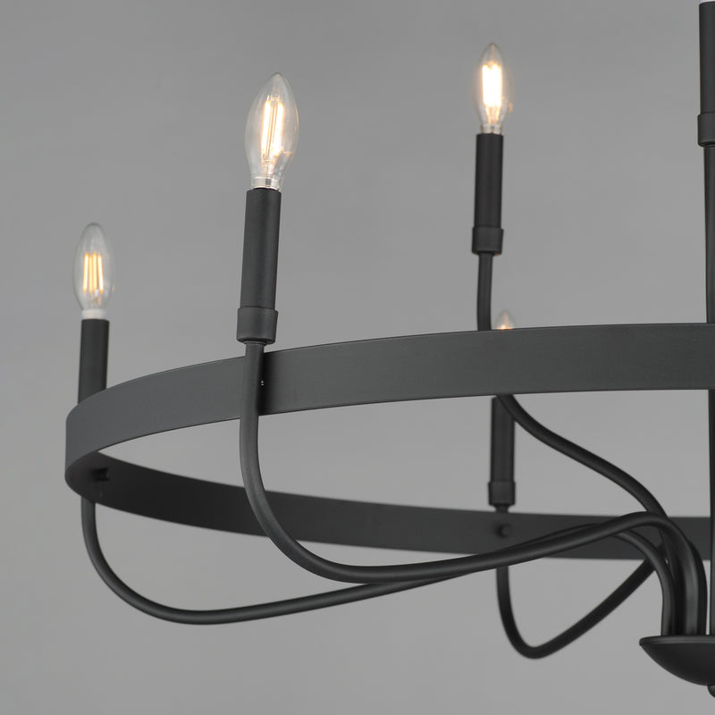 Maxim 14499BK Frankie 9 Light Chandelier | Black