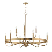 Maxim 14499HR Frankie 9 Light Chandelier | Heritage