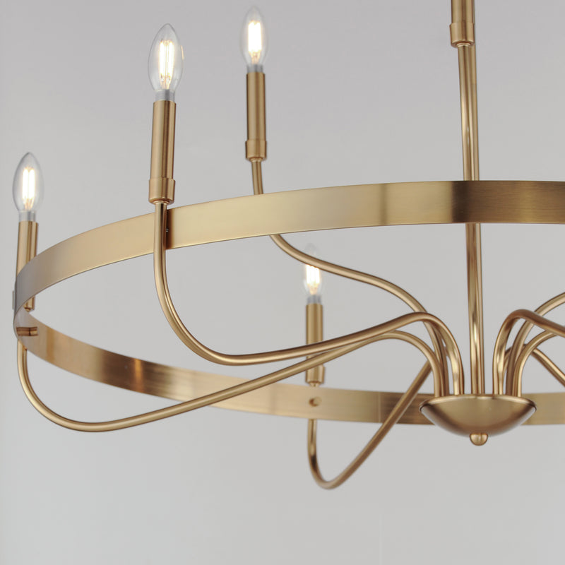 Maxim 14499HR Frankie 9 Light Chandelier | Heritage