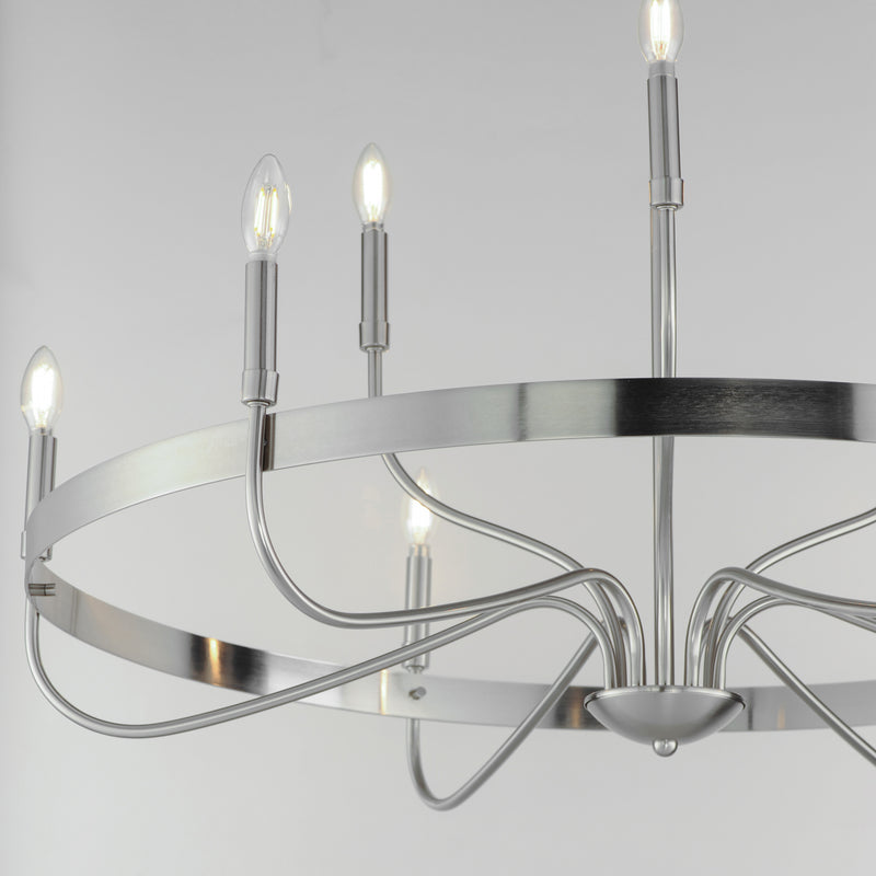 Maxim 14499SN Frankie 9 Light Chandelier | Satin Nickel