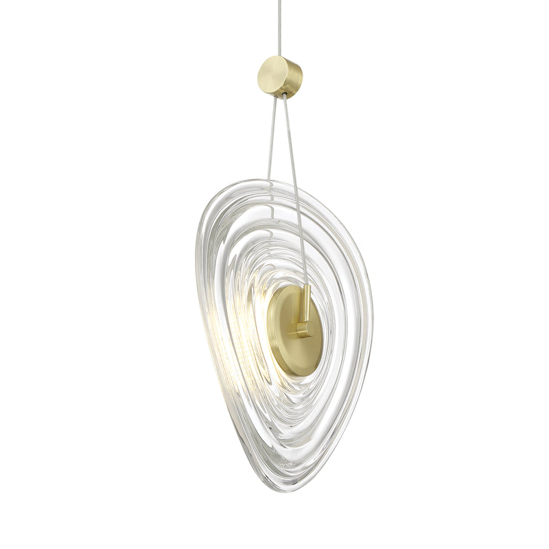 George Kovacs P5600-884-L Topknot 6W LED Pendant Light -Coal and Brushed Gold