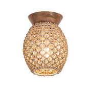 Maxim 14920NA Cotswold Flush Mount | Natural Rattan Wood