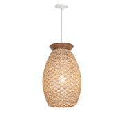 Maxim 14922NA Cotswold 1 Light Pendant | Natural Rattan Wood