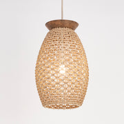 Maxim 14922NA Cotswold 1 Light Pendant | Natural Rattan Wood