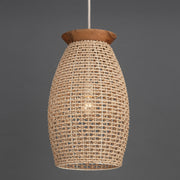 Maxim 14924NA Cotswold Large 1 Light Pendant | Natural Rattan Wood