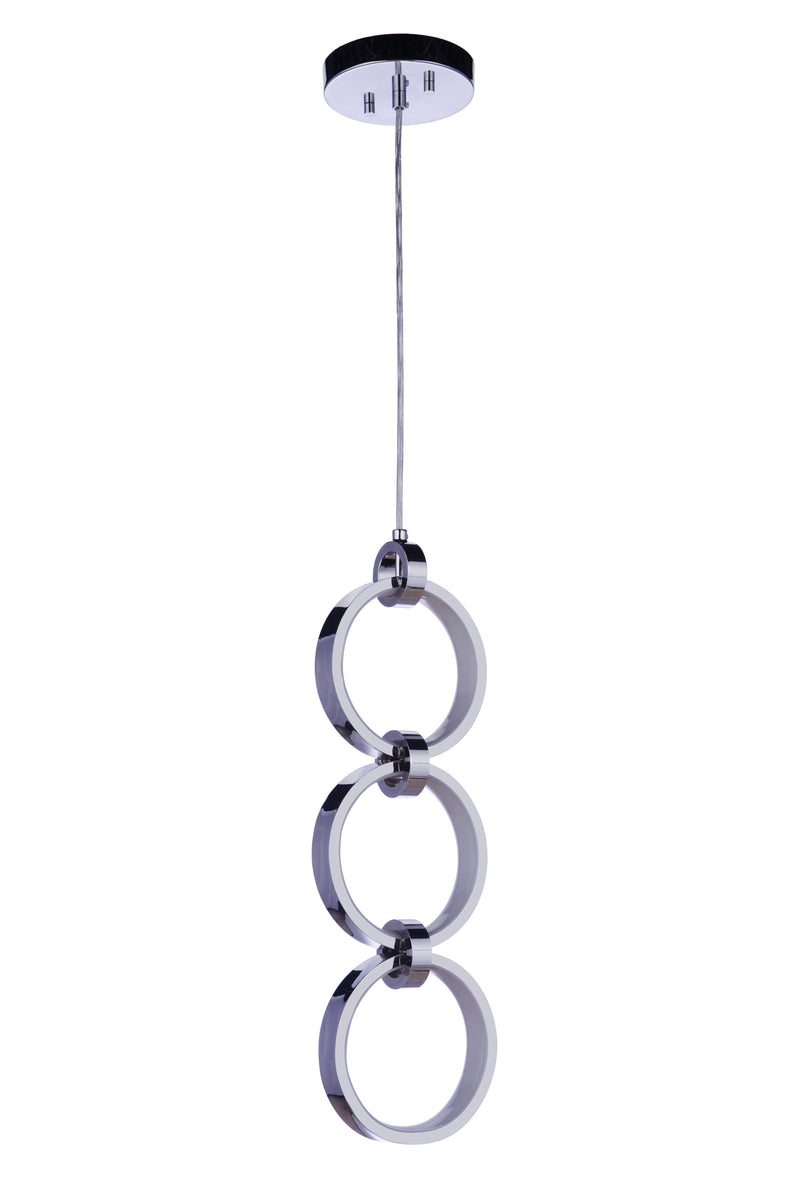 Craftmade 59393-CH-LED Context 3 Light LED Pendant -Chrome
