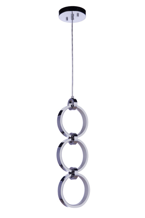 Craftmade 59393-CH-LED Context 3 Light LED Pendant -Chrome