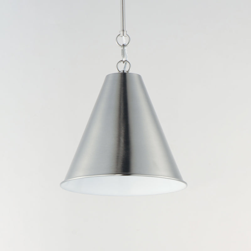 Maxim 15162SN Veritas 12" 1 Light Pendant | Satin Nickel