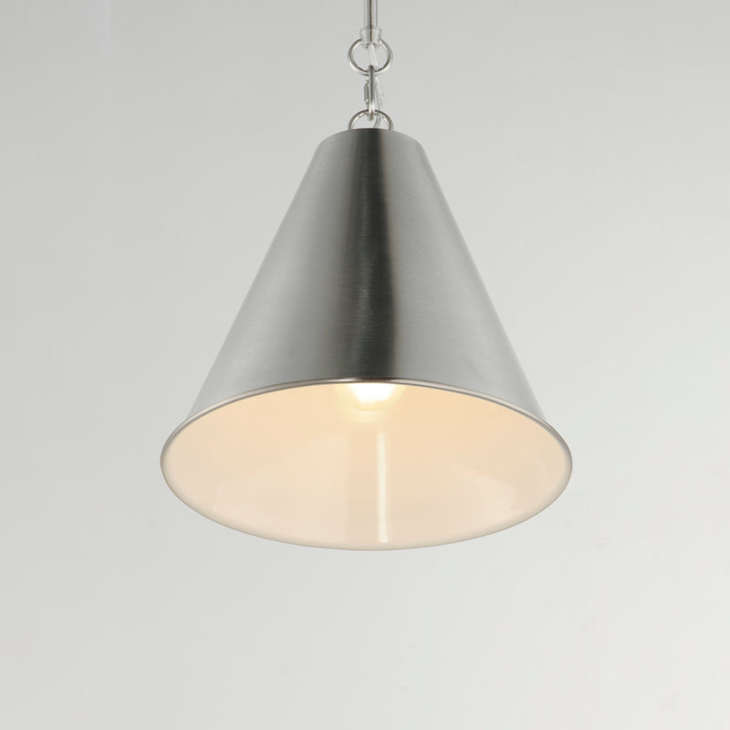 Maxim 15162SN Veritas 12" 1 Light Pendant | Satin Nickel