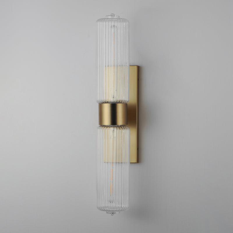 Maxim 15192CRSBR Kasbah 2 Light Wall Sconce | Satin Brass