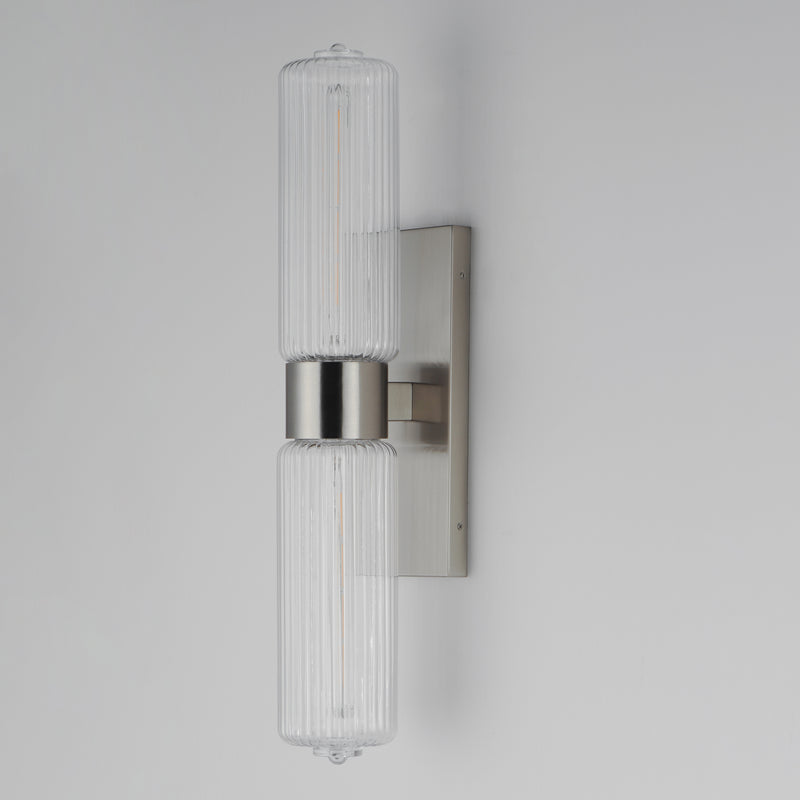Maxim 15192CRSN Kasbah 2 Light Wall Sconce | Satin Nickel