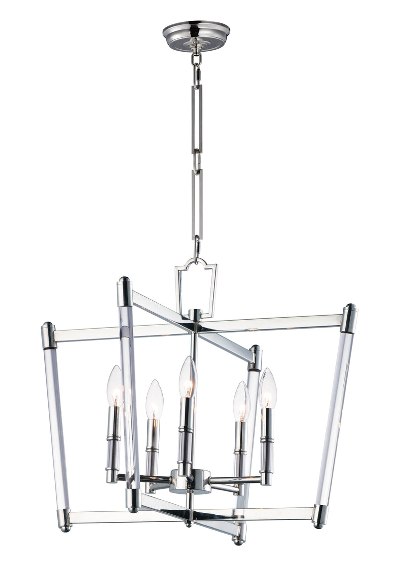 Maxim 16103CLPN Lucent 5 Light Chandelier | Polished Nickel