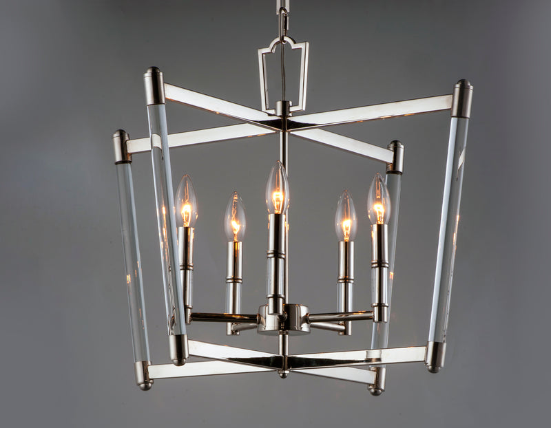 Maxim 16103CLPN Lucent 5 Light Chandelier | Polished Nickel