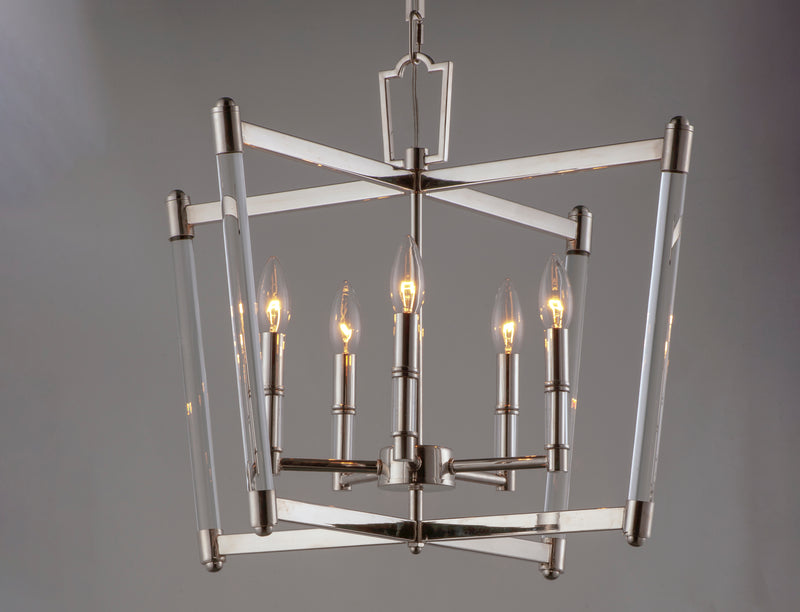 Maxim 16103CLPN Lucent 5 Light Chandelier | Polished Nickel