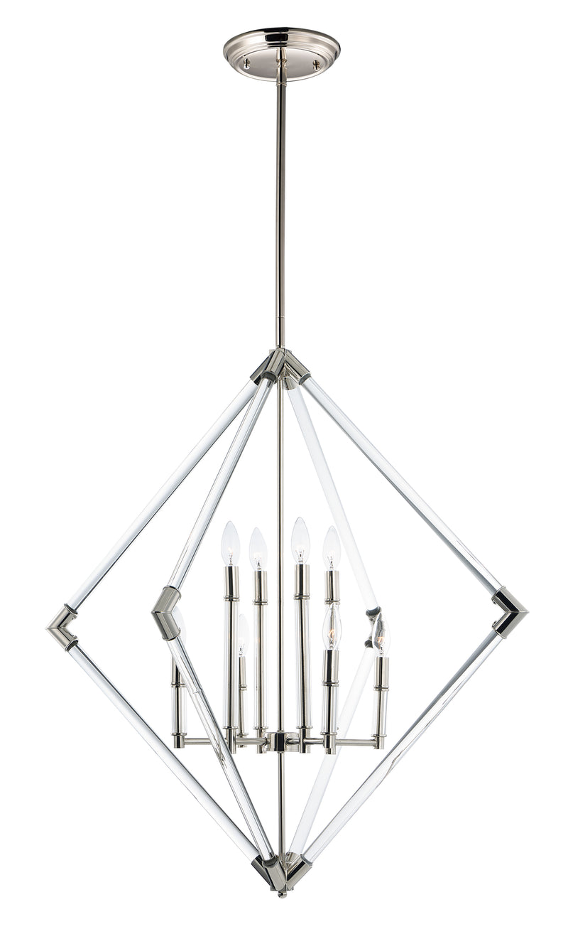 Maxim 16106CLPN Lucent 8 Light Pendant | Polished Nickel