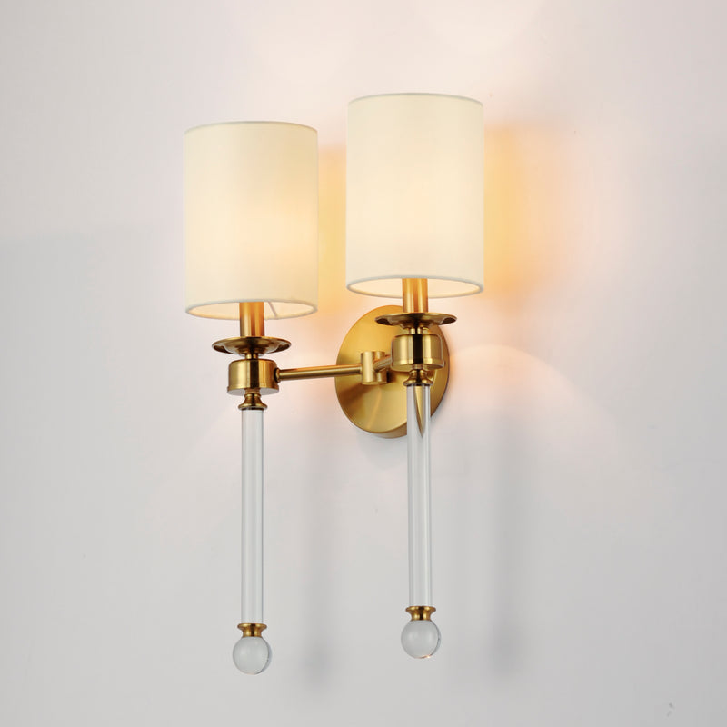 Maxim 16108WTCLHR Lucent 2 Light Wall Sconce | Heritage