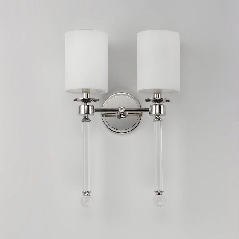 Maxim 16108WTCLPN Lucent 2 Light Wall Sconce | Polished Nickel